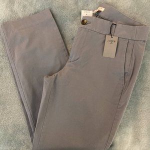 J.CREW, Slim Straight Chino, Size 6P, Gray, Cotton